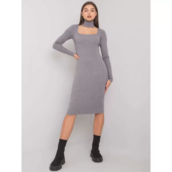  Dámské šaty OCH BELLA TW-SK-BI-ZS5178.84 DARK GREY 
