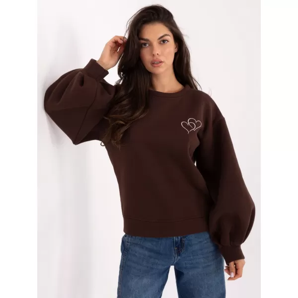  Dámská mikina FACTORY PRICE IT-BL-H2349.65 DARK BROWN 