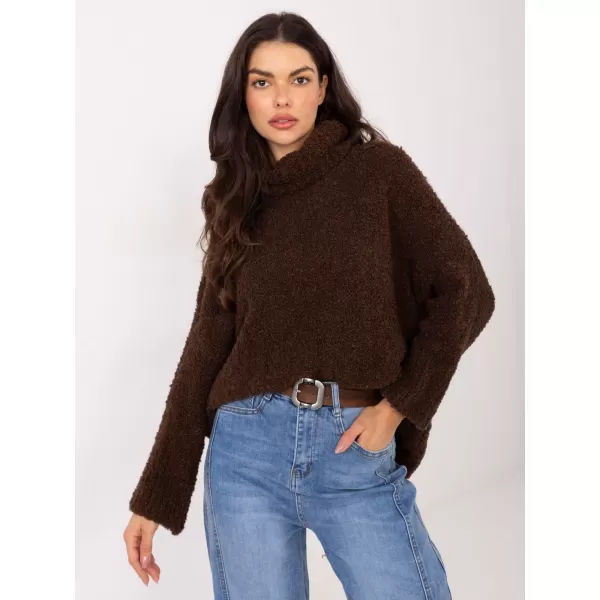  Dámský svetr FACTORY PRICE CH-SW-72993.25 DARK BROWN 