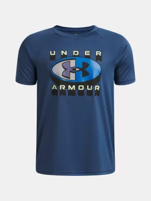 Chlapecké triko UNDER ARMOUR B TECH GRAPHIC SS 6009615-498 MODRÁ