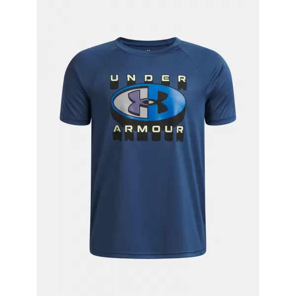  Chlapecké triko UNDER ARMOUR B TECH GRAPHIC SS 6009615-498 MODRÁ 