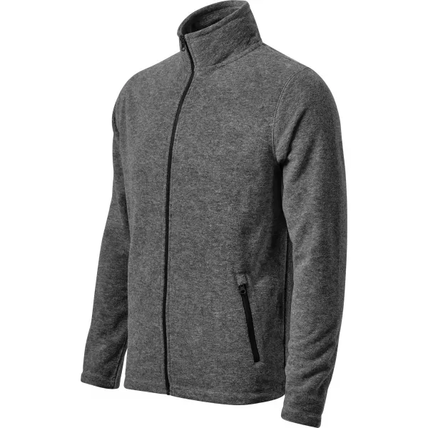  Pánská micro fleece mikina MALFINI FACTOR 852 ČERNÝ MELÍR 
