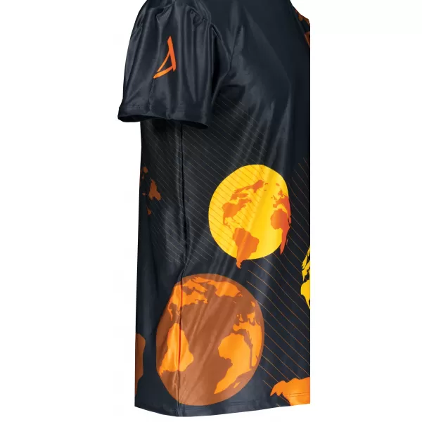  Pánské volnočasové triko premium ALTISPORT VOJ/ALM130TR06 ČERNÁ-ORANŽOVÁ 