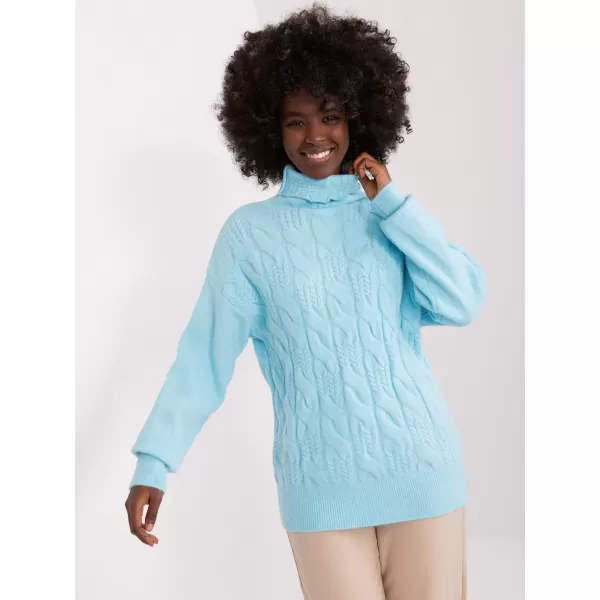 Dámský svetr WOOL FASHION ITALIA AT-SW-23401.97P LIGHT BLUE 