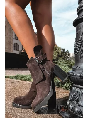 Dámské kozačky VINCEZA 91152 CHOCOLATE