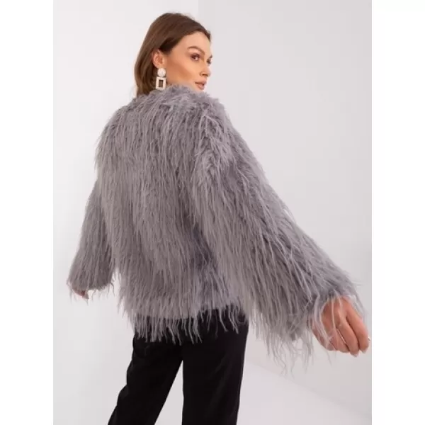  Dámská bunda WOOL FASHION ITALIA AT-KR-2359.96P LIGHT GREY 
