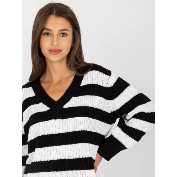  Dámský svetr RUE PARIS LC-SW-8030.29P WHITE-BLACK 