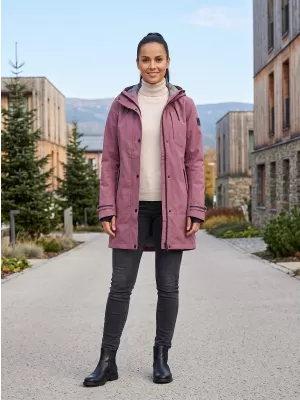 Dámský nepromokavý kabát ALPINE PRO PERFETA 2 GRAPE NECTAR