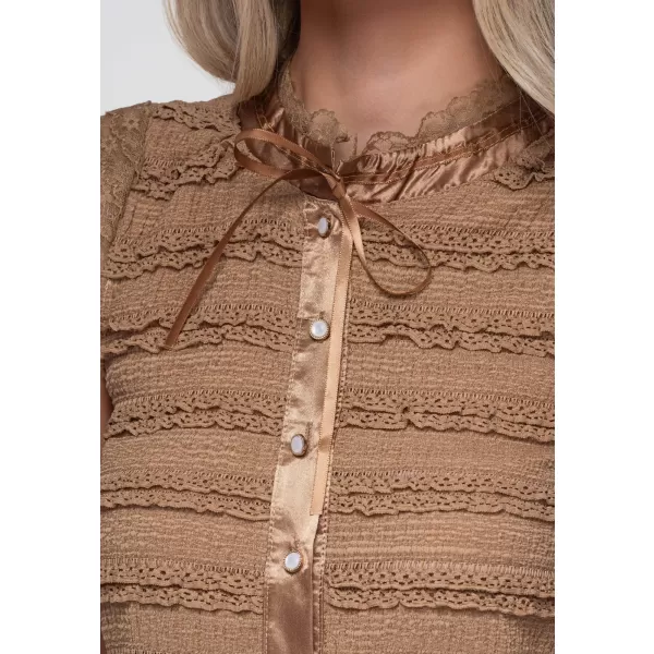  Dámská blůza OMBRE OW-TS-E0066 TAUPE 