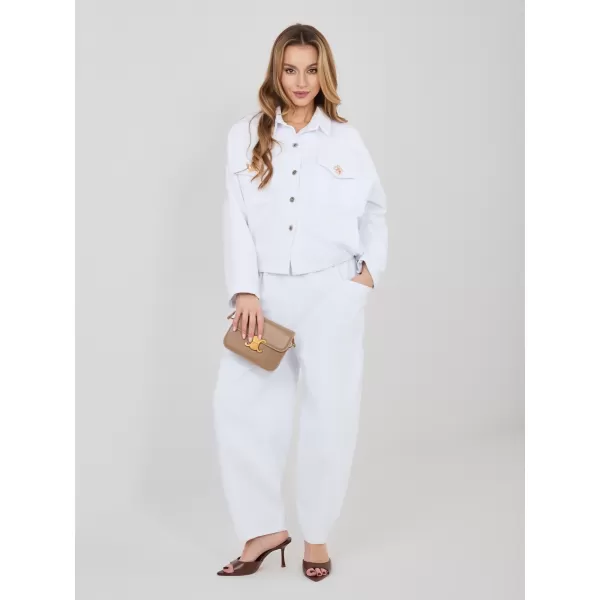  Dámské kalhoty RUE PARIS IT-SP-FL9665.78 WHITE 