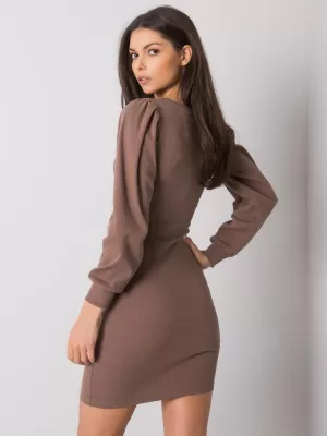 Dámské šaty RUE PARIS RV-SK-7280.34X BROWN