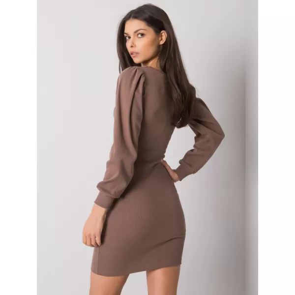  Dámské šaty RUE PARIS RV-SK-7280.34X BROWN 