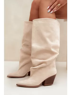 Dámské kozačky BOTO 2580A-1 BEIGE
