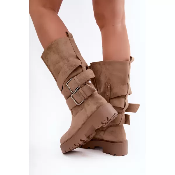  Dámské kozačky BOTO LQ-179 BEIGE 