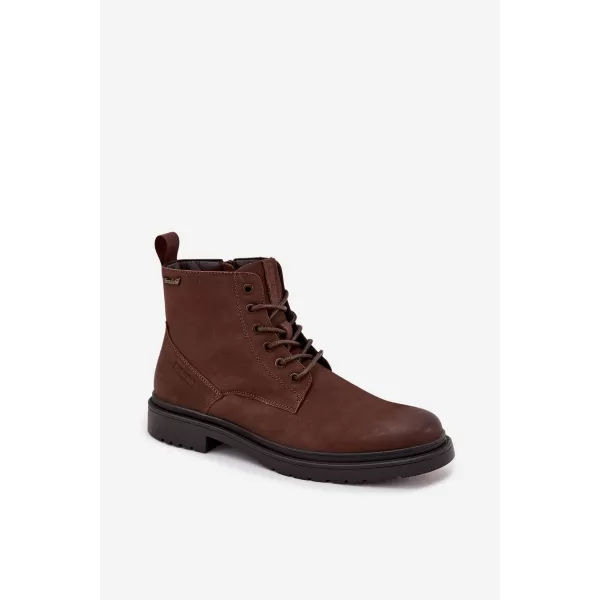  Pánské kotníkové boty BIG STAR SHOES OO174149 BROWN/BEIGE 