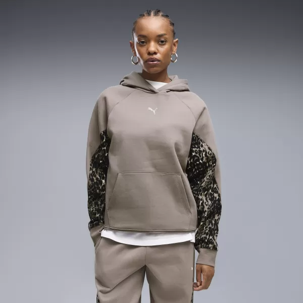  Dámská mikina PUMA SPORT ANIMAL STANDARD HOODIE FL 69400781 MOUSE GRAY 