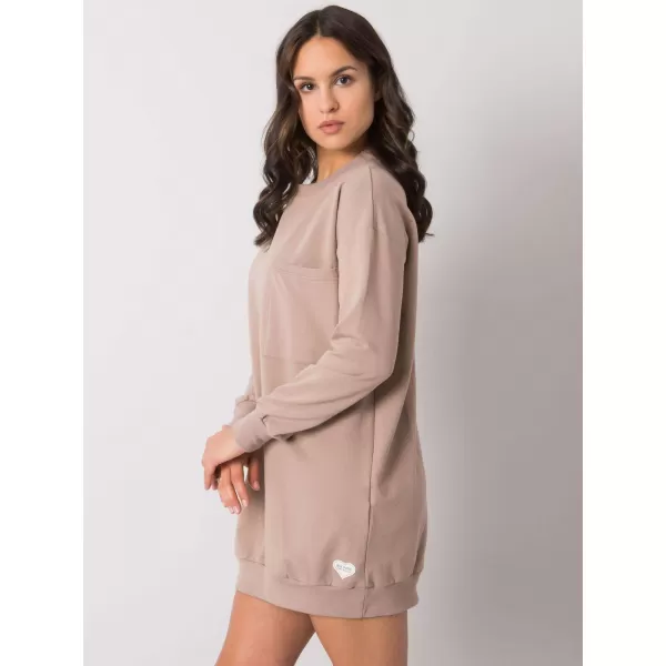  Dámské šaty RUE PARIS RV-SK-7332.65 DARK BEIGE 