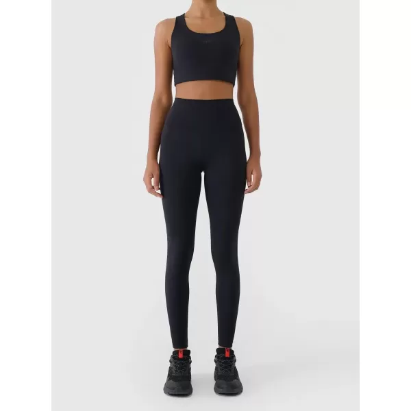  Dámské legíny 4F 4FWAW25TTIGF242 DEEP BLACK 