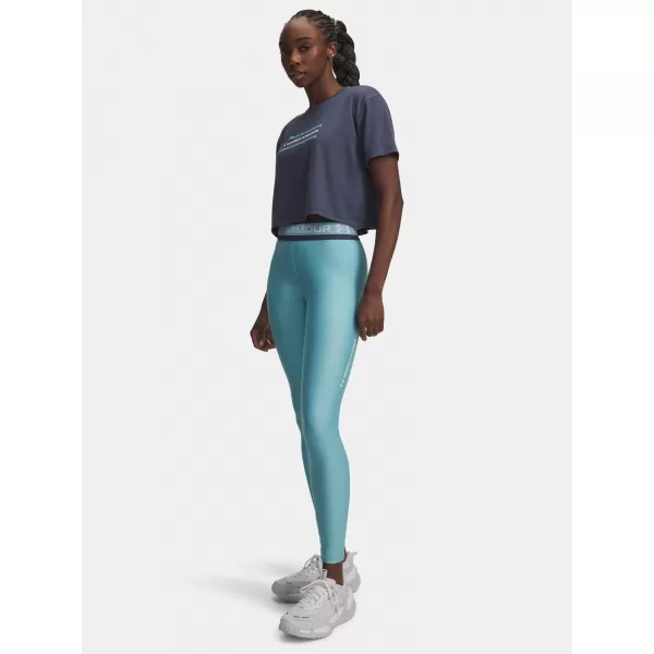  Dámské legíny UNDER ARMOUR TECH BRANDED LEGGING 6009972-425 MODRÁ 