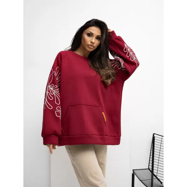  Dámská mikina RUE PARIS RV-BL-A1042.25 BURGUNDY 