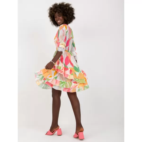  Dámské šaty ITALY MODA DHJ-SK-0997-1.33X WHITE-PINK 