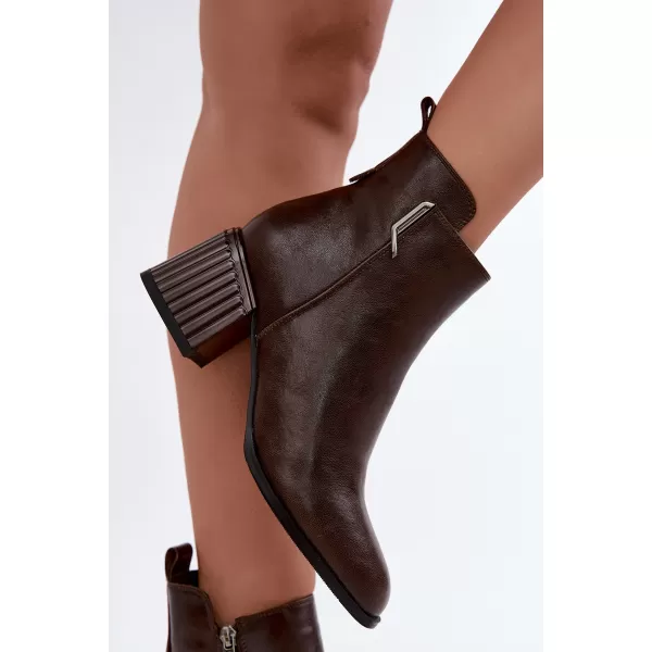  Dámské kotníkové boty D&A CR62-3442 CHOCOLATE 