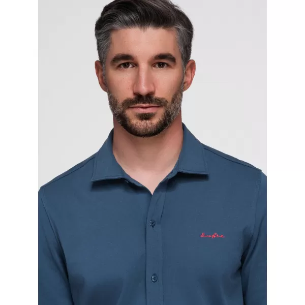  Pánská košile OMBRE K697 DENIM 