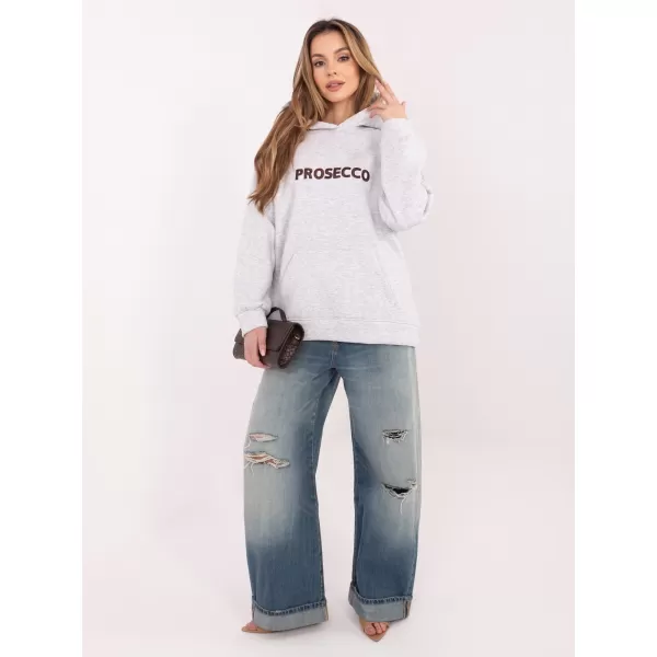  Dámská mikina RUE PARIS RV-BL-A1034.30 MELANGE GREY 