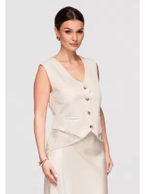 Dámská vesta LARICA OW-VE-E0002 BEIGE