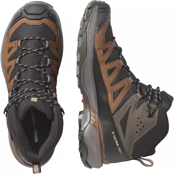  Pánské boty SALOMON X ULTRA 360 MID GORE-TEX L45473200 BLACK/DARK GULL GRAY/DARK EARTH 