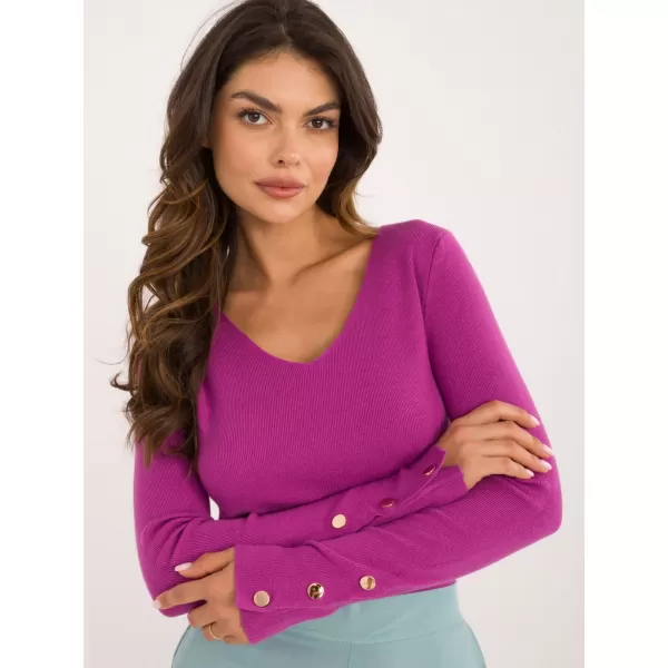  Dámský svetr WOOL FASHION ITALIA AT-SW-2334.49 DARK PURPLE 