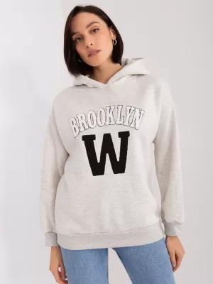 Dámská mikina MY RED LIPS EM-BL-656-3.99P LIGHT GREY