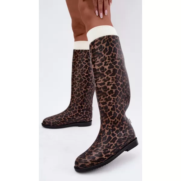 Dámské holínky BOTO 5226 LEOPARD PRINT 