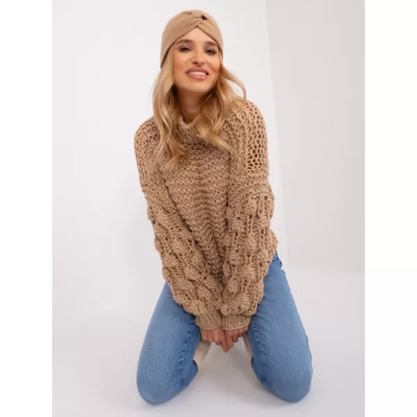  Dámský svetr WOOL FASHION ITALIA AT-SW-2382.97P BEIGE 