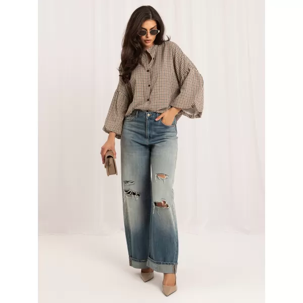  Dámská košile ITALY MODA MI-KS-4384.79 BROWN 
