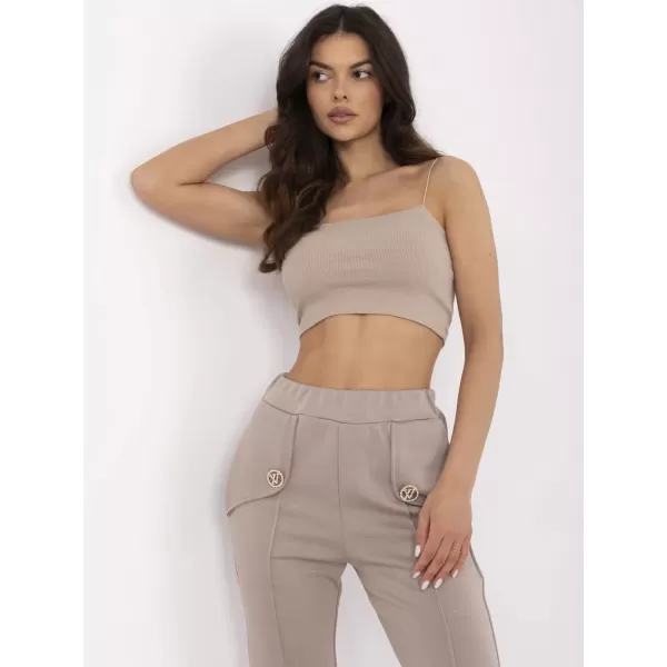  Dámské kalhoty ITALY MODA DHJ-SP-20518.12 DARK BEIGE 