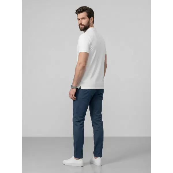  Pánské triko s límečkem 4F 4FWMM00TPTSM0771 WHITE 