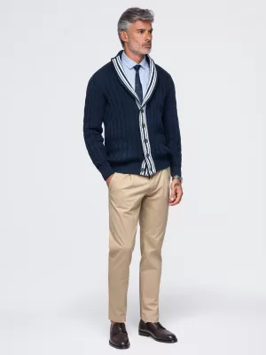 Pánský kardigan OMBRE OM-SWCD-0196 NAVY BLUE