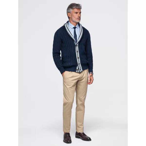  Pánský kardigan OMBRE OM-SWCD-0196 NAVY BLUE 