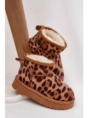 Dětské sněhule BOTO 20400-1/E2E/3E LEOPARD PRINT