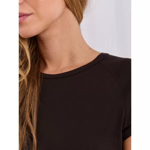  Dámské tričko RUE PARIS RV-TS-A1442.15 DARK BROWN 