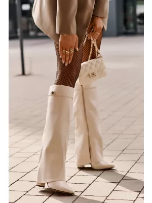 Dámské kozačky BOTO 52200/CLS-296 LIGHT BEIGE