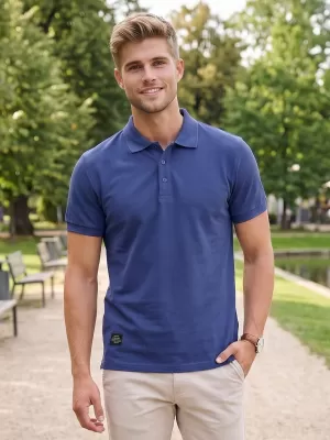 Pánské triko s límečkem ALTISPORT NP/ALMST90601 NAVY