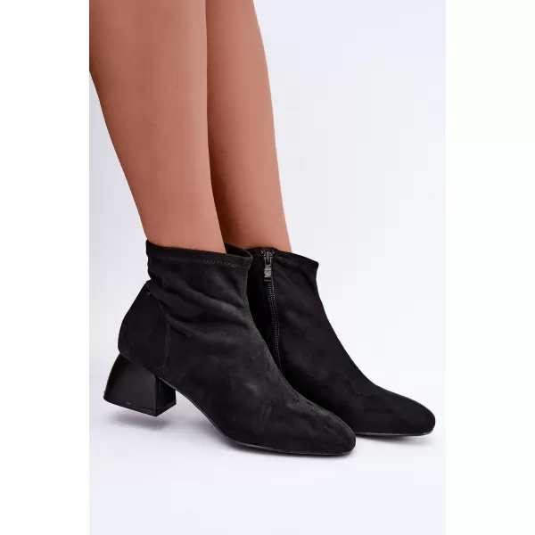  Dámské kotníkové boty BOTO D-338 BLACK SUEDE 