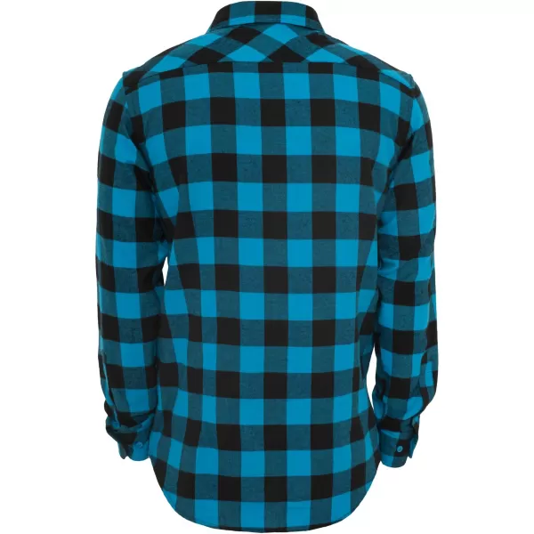  Pánská košile URBAN CLASSICS TB297 BLACK/TURQUOISE 