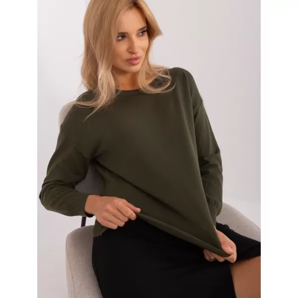  Dámský svetr WOOL FASHION ITALIA AT-SW-2325.95P KHAKI 