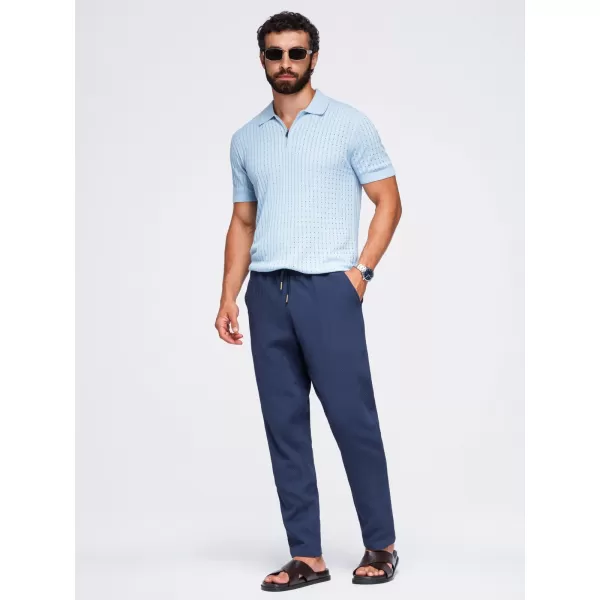  Pánské kalhoty OMBRE OM-PACP-0310 NAVY BLUE 