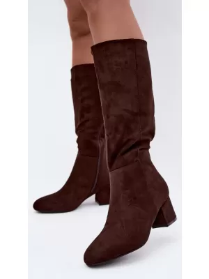 Dámské kozačky S.BARSKI HY62-8131 CHOCOLATE
