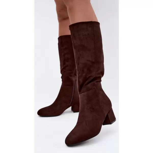  Dámské kozačky S.BARSKI HY62-8131 CHOCOLATE 