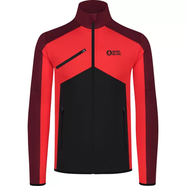  Pánská powerfleece mikina NORDBLANC CUSP NBSFM8334 ČERVENÁ 